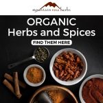 image with text "organic herbs and spices"