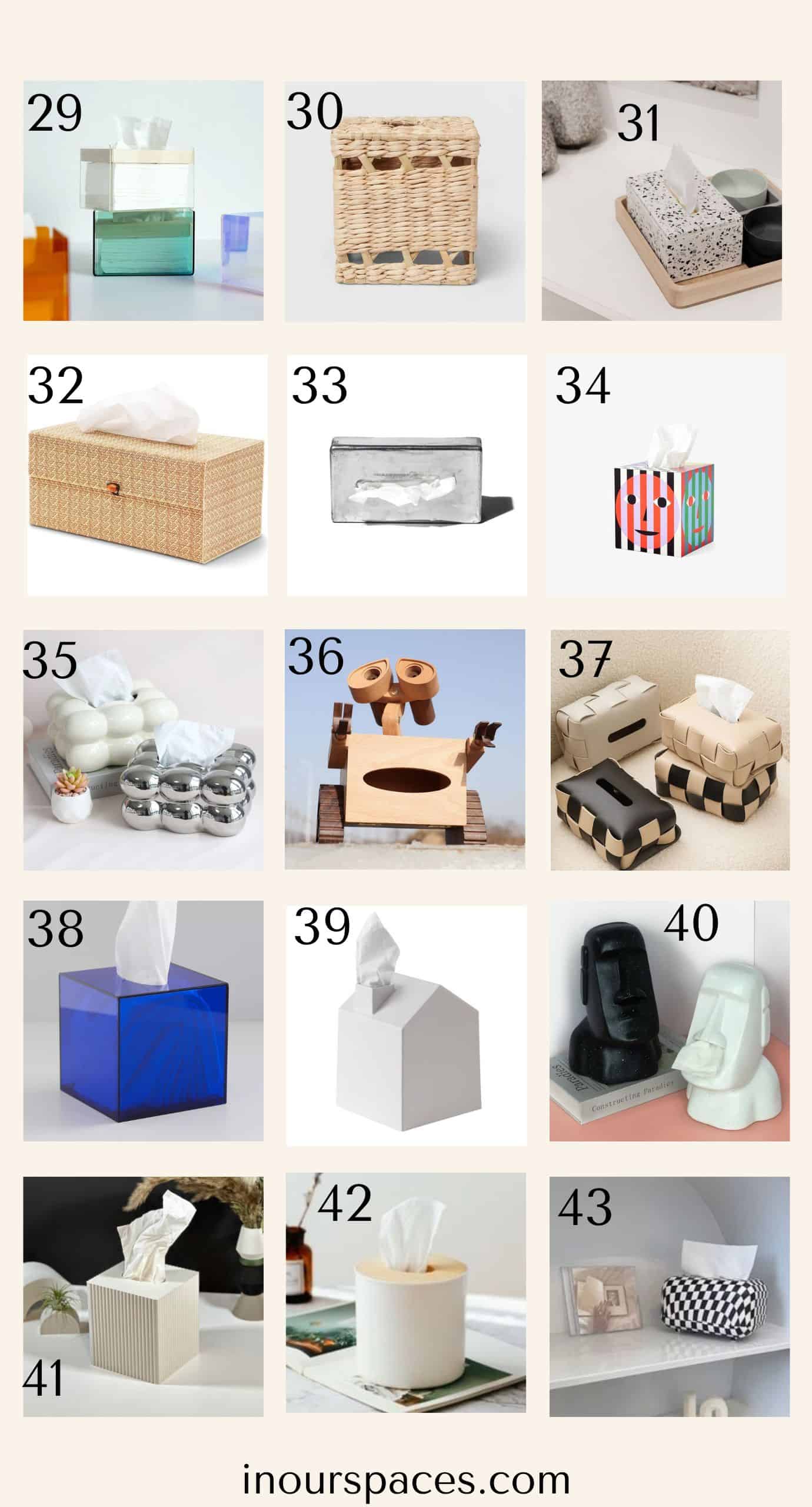 image of 15 tissue box cover modern